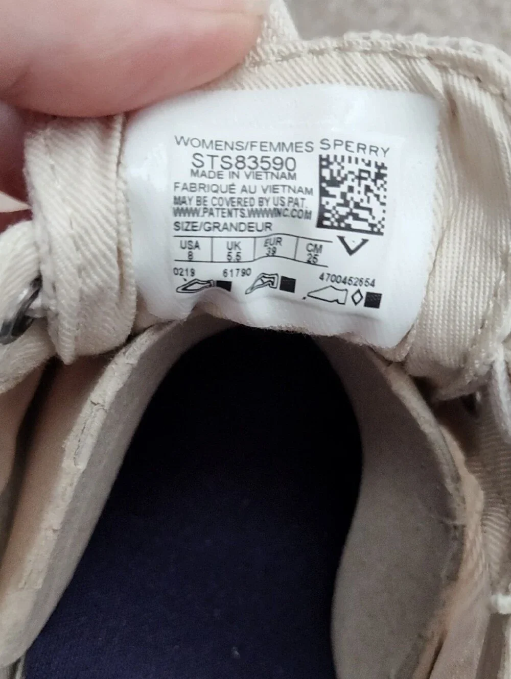 Sperry Women's Beige Knit Low-Top Sneakers